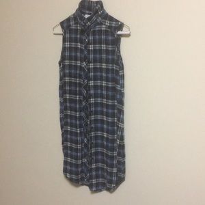 Sans Souci long plaid sleeveless Shirt/Dress.